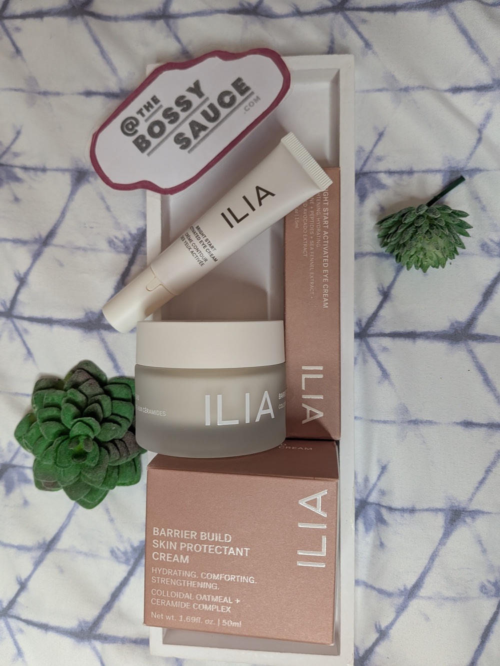 ILIA Barrier Build Cream + Bright Start Eye Cream Duo NWT